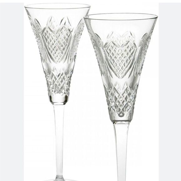 Waterford Crystal champagne toasting flutes Like new! - Picture 2 of 12